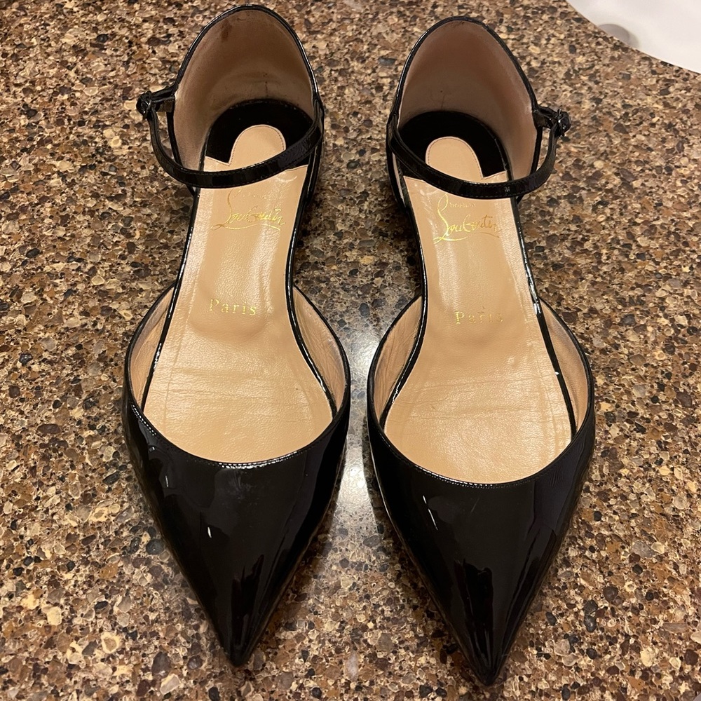 Christina Louboutin Riverina Patent Leather Flats